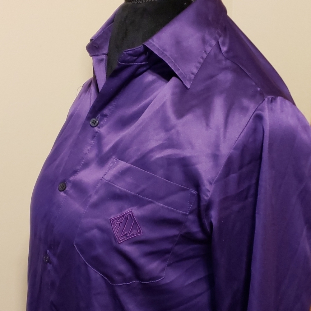 Ralph Lauren royal purple satiny night shirt long